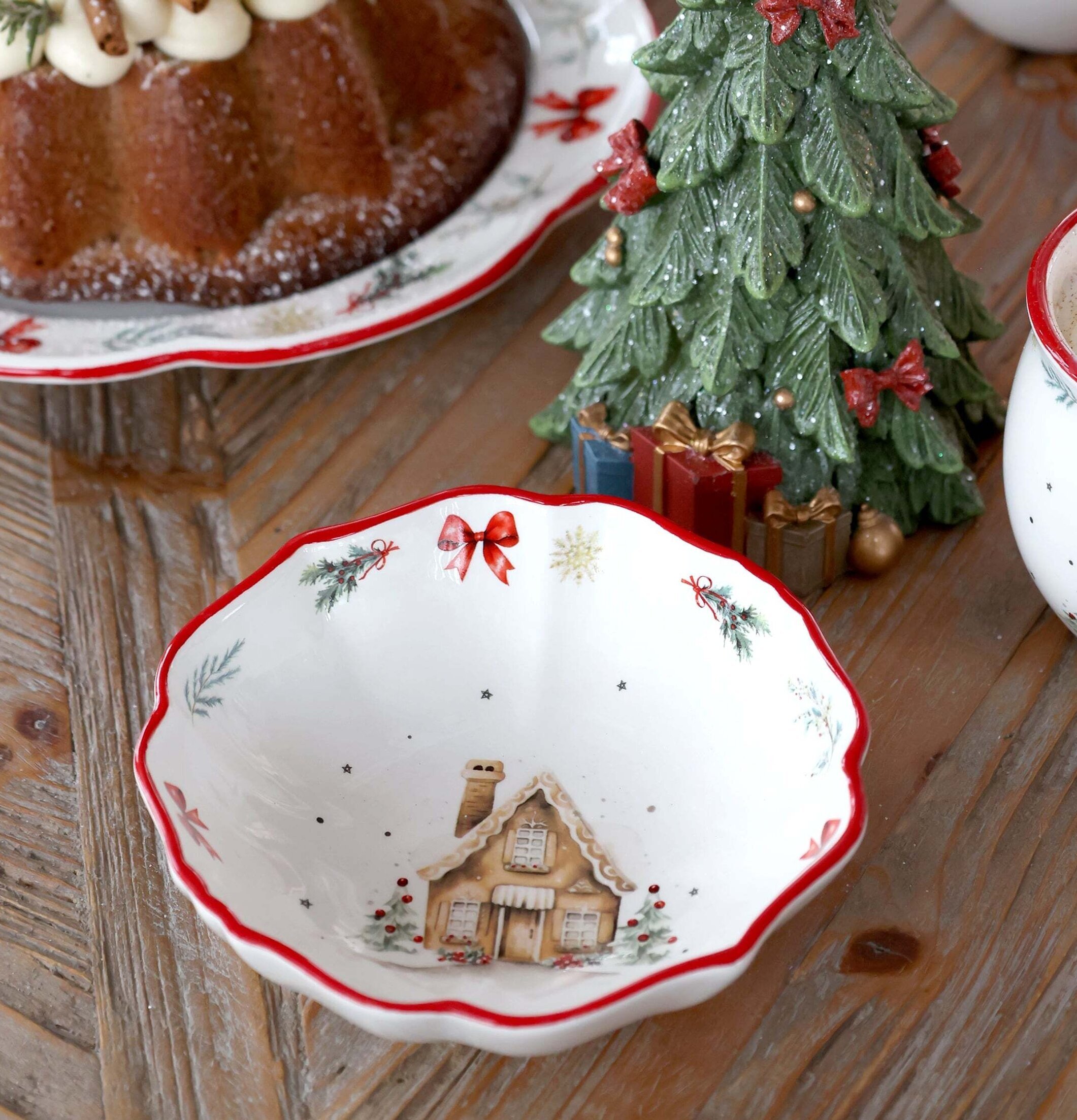 Skål Chalet de Noël Cherry Ø14 cm Chic Antique Skålar att äta ur tilltugg Såskannor/Vispskål servering
