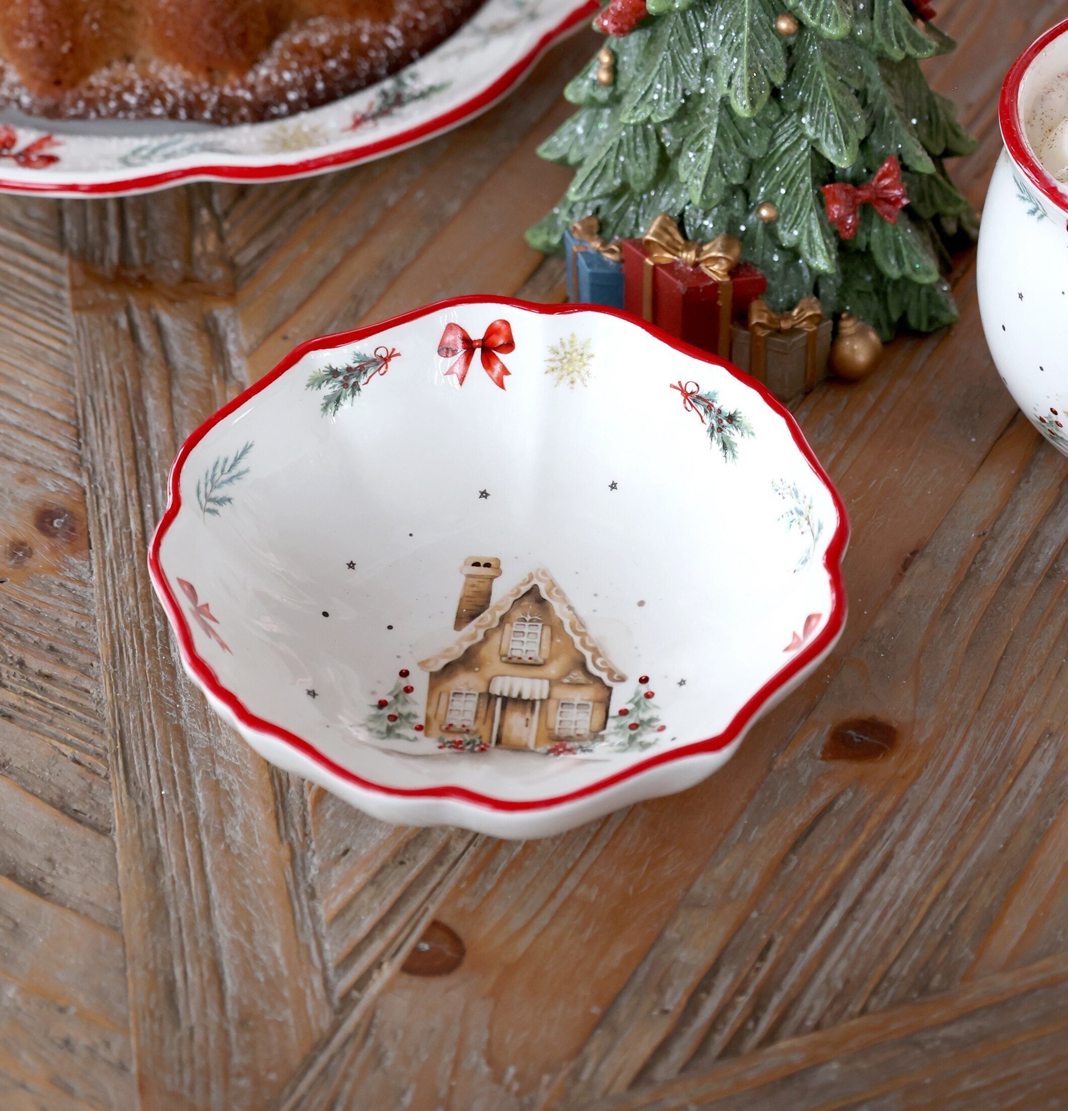 Skål Chalet de Noël Cherry Ø14 cm Chic Antique Skålar att äta ur tilltugg Såskannor/Vispskål servering