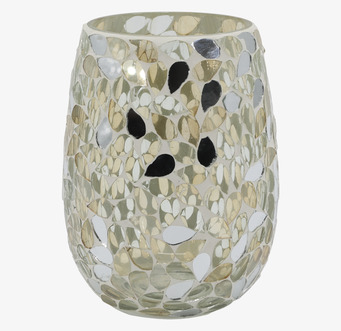 Hurricane Mosaik Champagne 14 cm Chic Antique Lyktor Endless Light Ljuslyktor
