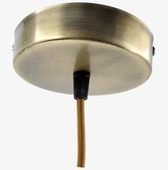 Taklampa Rökfärgat Glas med Mässingstopp 18 cm Chic Antique Lampor Taklampor Golvlampor Bordslampor LED-lampor Ledlampor Fönsterlampor