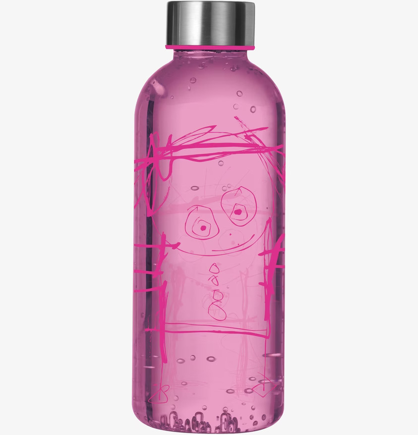 Vattenflaska Rosa från Poul Pava med konstnärlig design