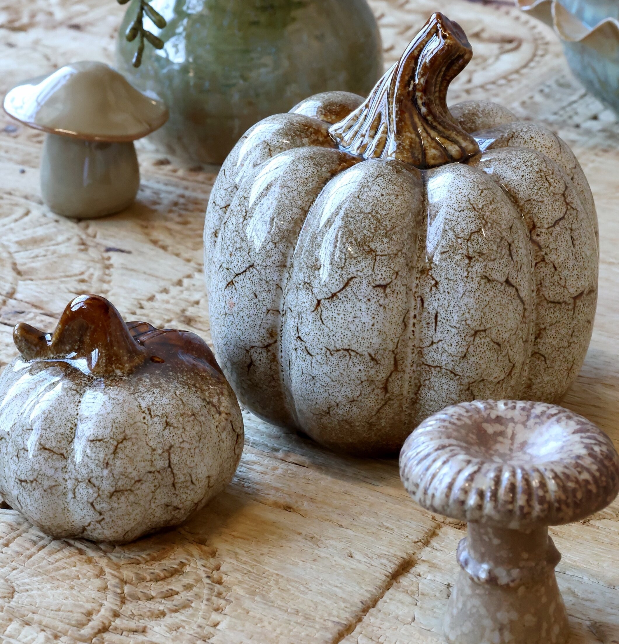 Pumpa Keramik Antikvit 15 cm Chic Antique Övrig prydnad/dekoration för inredning innemiljö