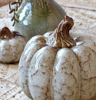 Pumpa Keramik Antikvit 15 cm Chic Antique Övrig prydnad/dekoration för inredning innemiljö
