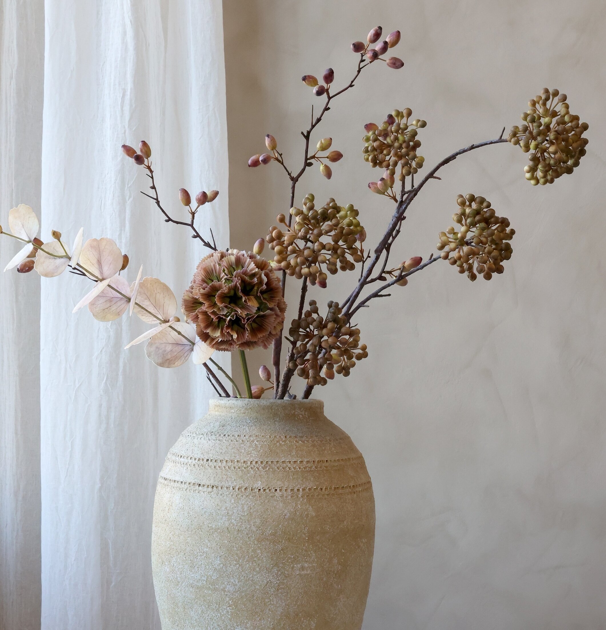 Fleur Stjärnskabiosa Dusty Rose 55 cm Chic Antique Konstväxter Konstblommor Plastväxter Plastblommor
