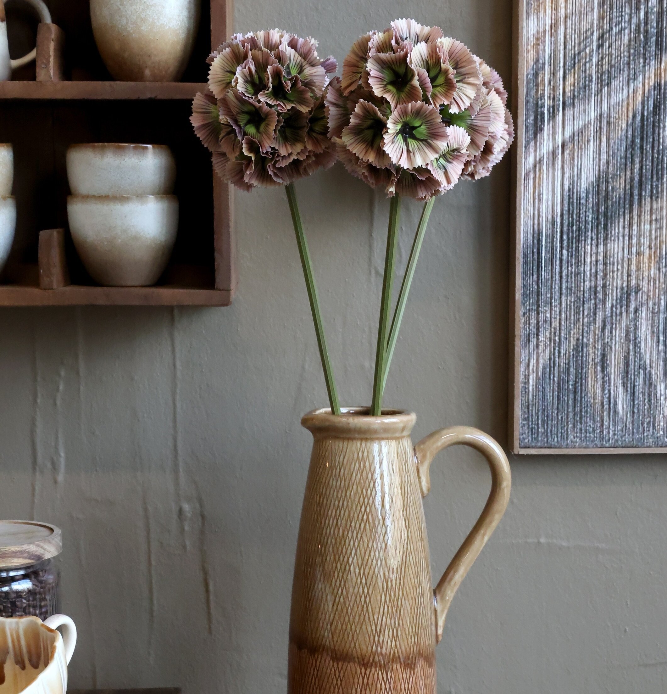 Fleur Stjärnskabiosa Dusty Rose 55 cm Chic Antique Konstväxter Konstblommor Plastväxter Plastblommor