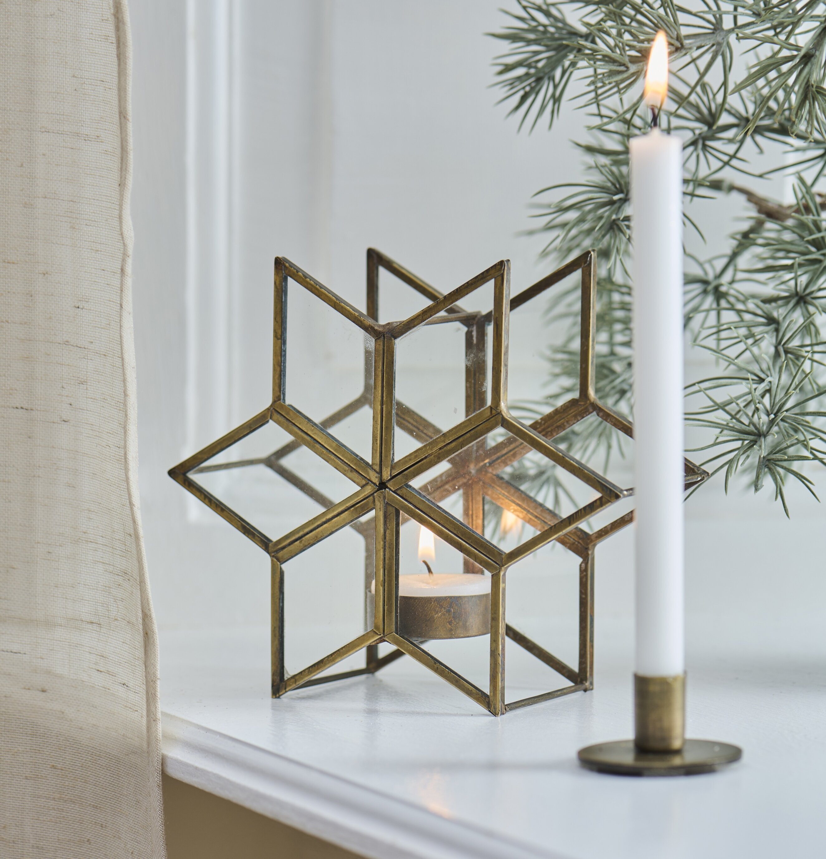 Ljusstake Stjärna Mässing IB Laursen Ljusstakar Adventsstakar Ljushållare Ljushyllor