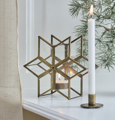 Ljusstake Stjärna Mässing IB Laursen Ljusstakar Adventsstakar Ljushållare Ljushyllor