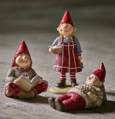 Tomte Agnes Med Grötskål IB Laursen Statyer, statyetter, figuriner för inomhusbruk eller altaner Ballerinor