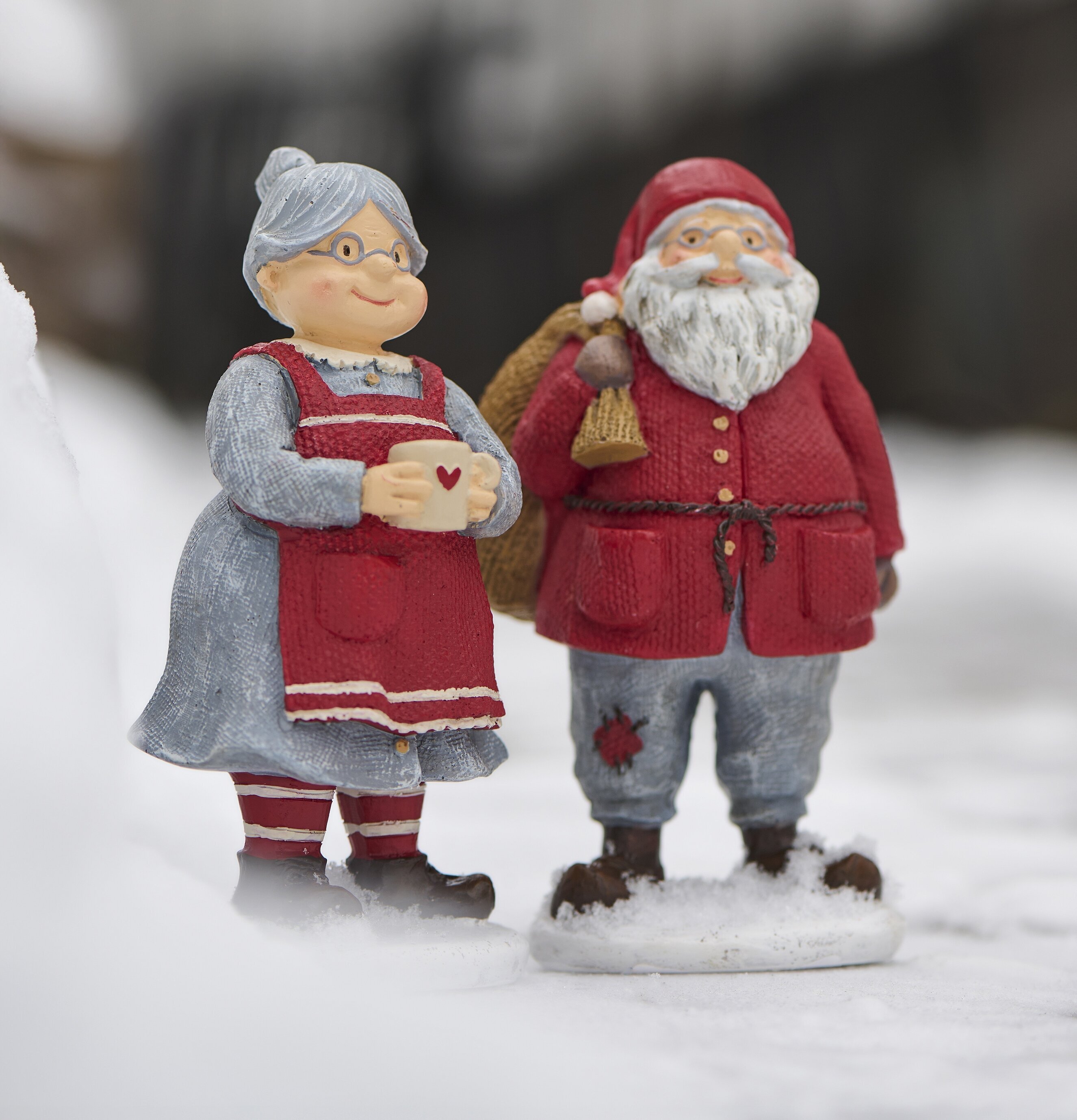 Tomtefar Med Julklappssäck Tomtemor Mugg IB Laursen Statyer, statyetter, figuriner för inomhusbruk eller altaner Ballerinor