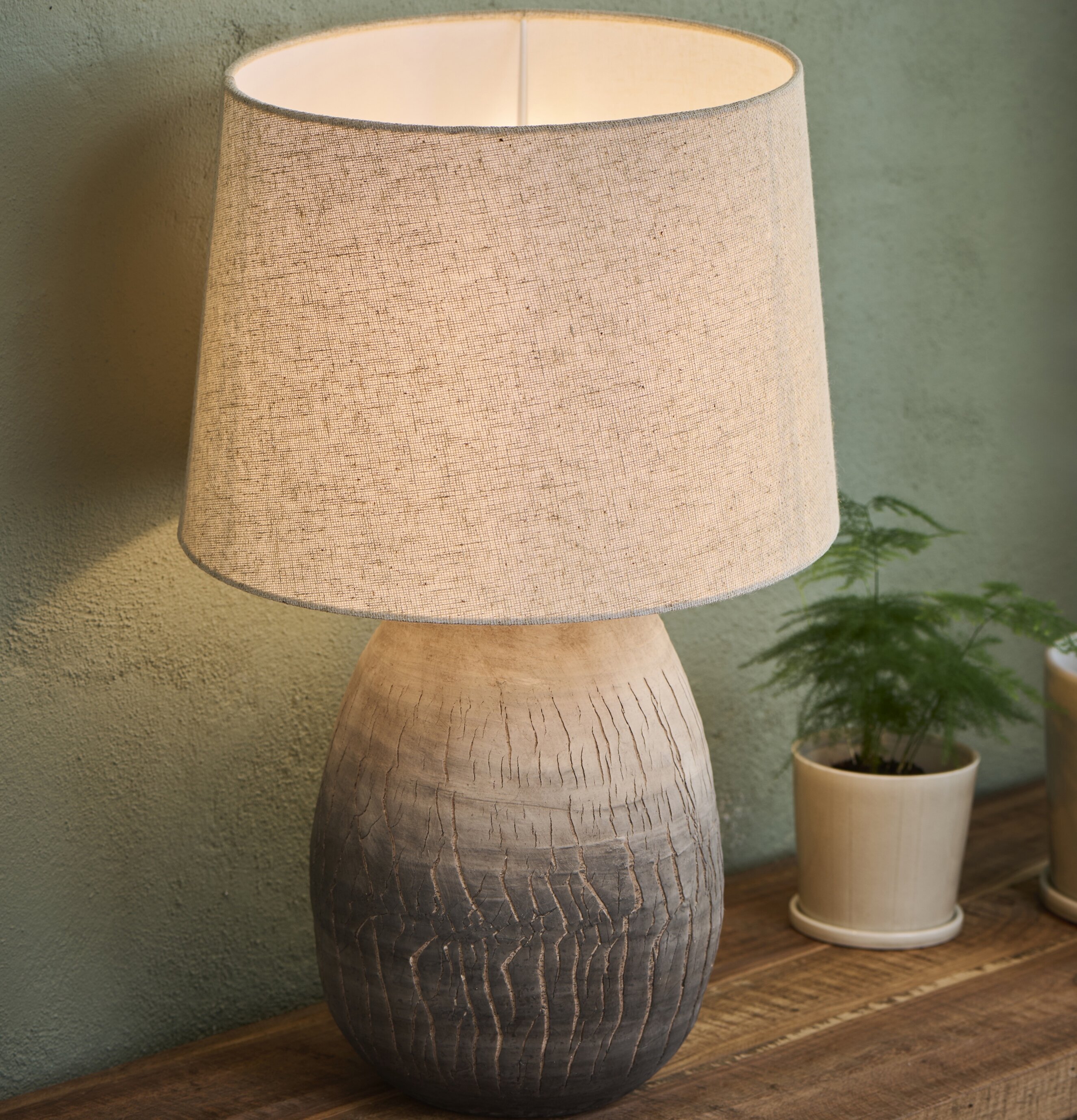 Bordslampa Aura Brun Keramik IB Laursen Lampor Taklampor Golvlampor Bordslampor LED-lampor Ledlampor Fönsterlampor Ljusslingor för dekoration