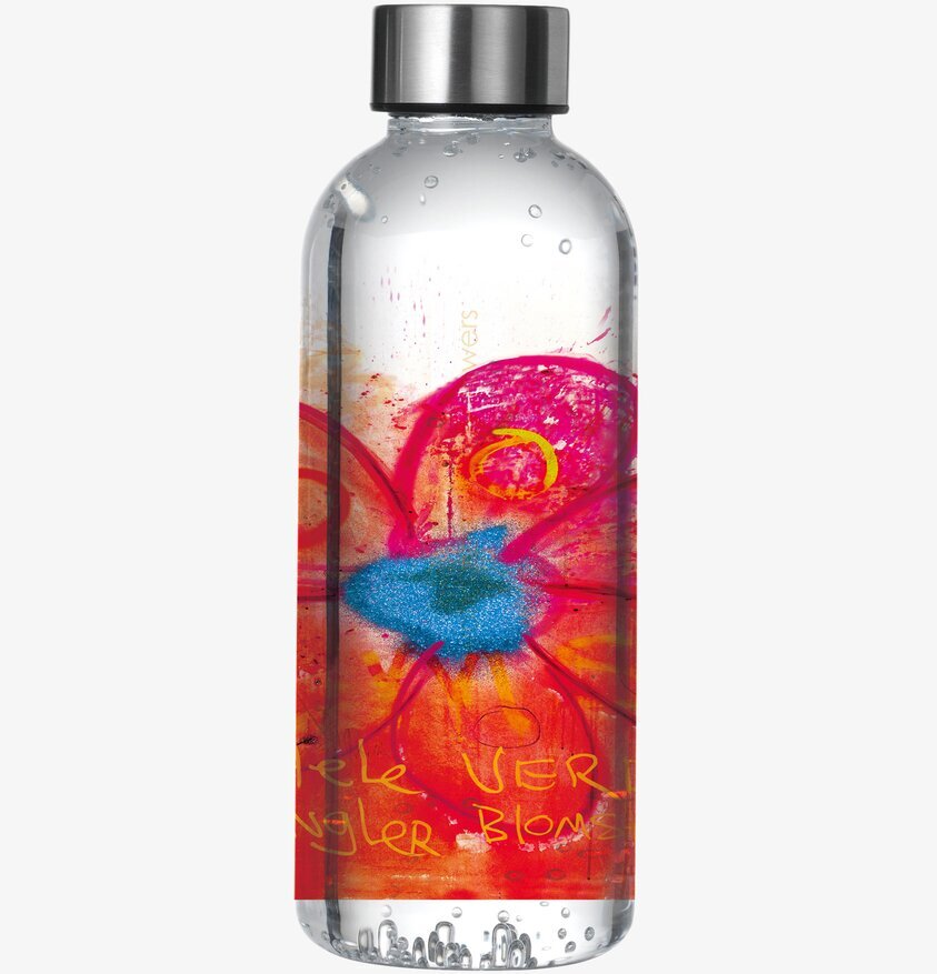Vattenflaska Flower Red från Poul Pava med konstnärlig design