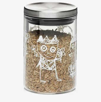 Glasburk Kryddor Pure Friends av Poul Pava med illustrationer