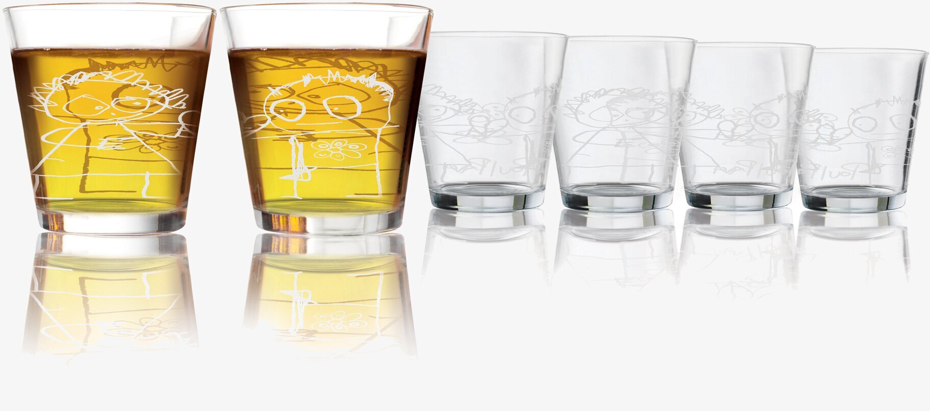 Dricksglas 6-pack 26 cl från Poul Pava med lekfull design