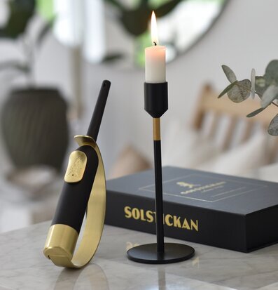 Bordständare Eldklinga Mässing Solstickan Tändstickor
