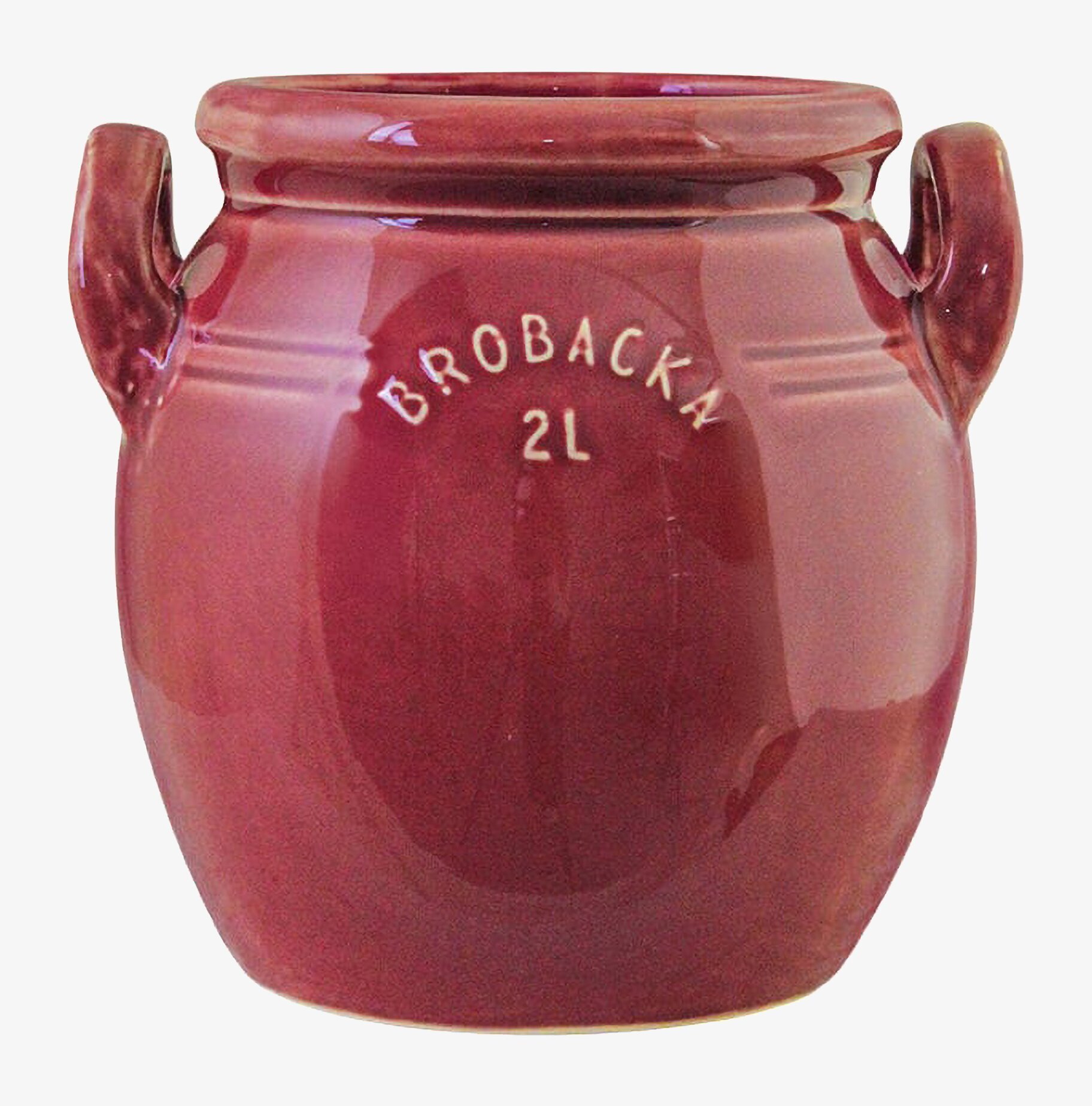 Krus Brobacka 2L Burgundy Hög Strömshaga Krukor Örtkrukor Glaskrukor