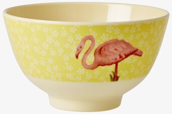 Skål Flamingo Print från Rice med färgglad och lekfull design