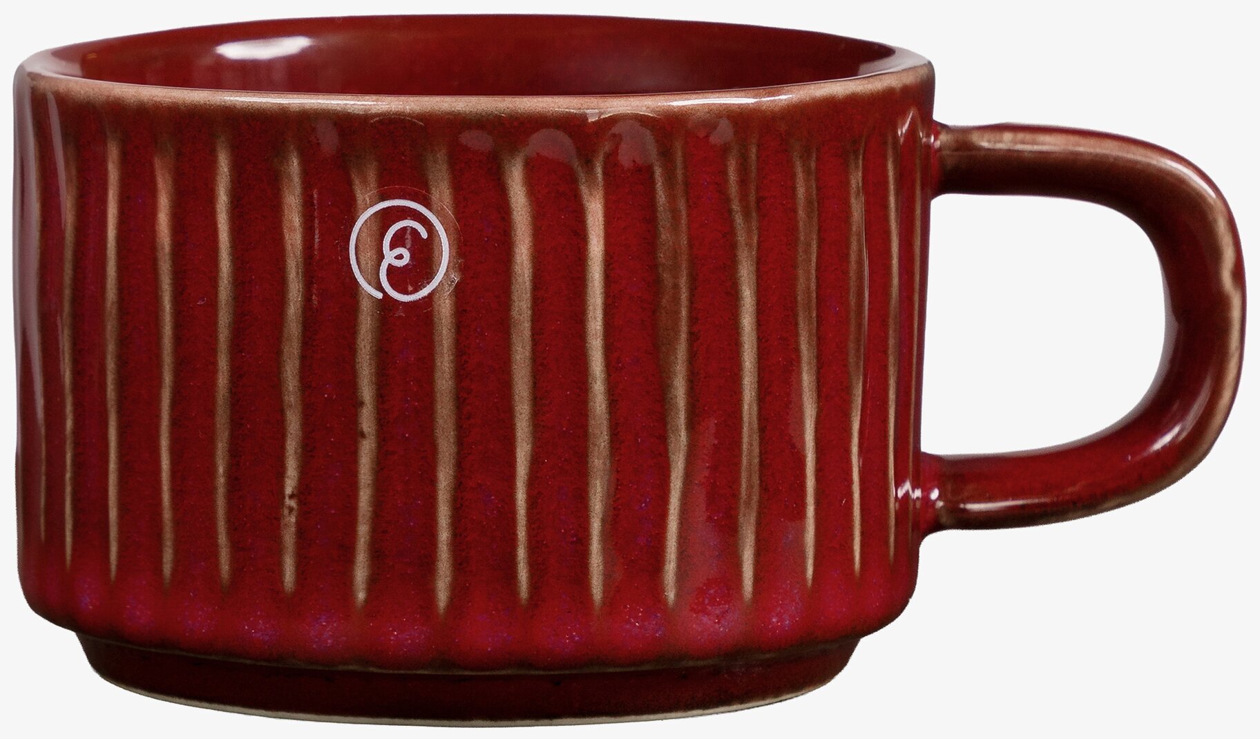 Glöggmugg Räfflad Röd Ernst Muggar/koppar i porslin, keramik, papper eller biologiskt material organiskt ekologiskt Termomuggar utan