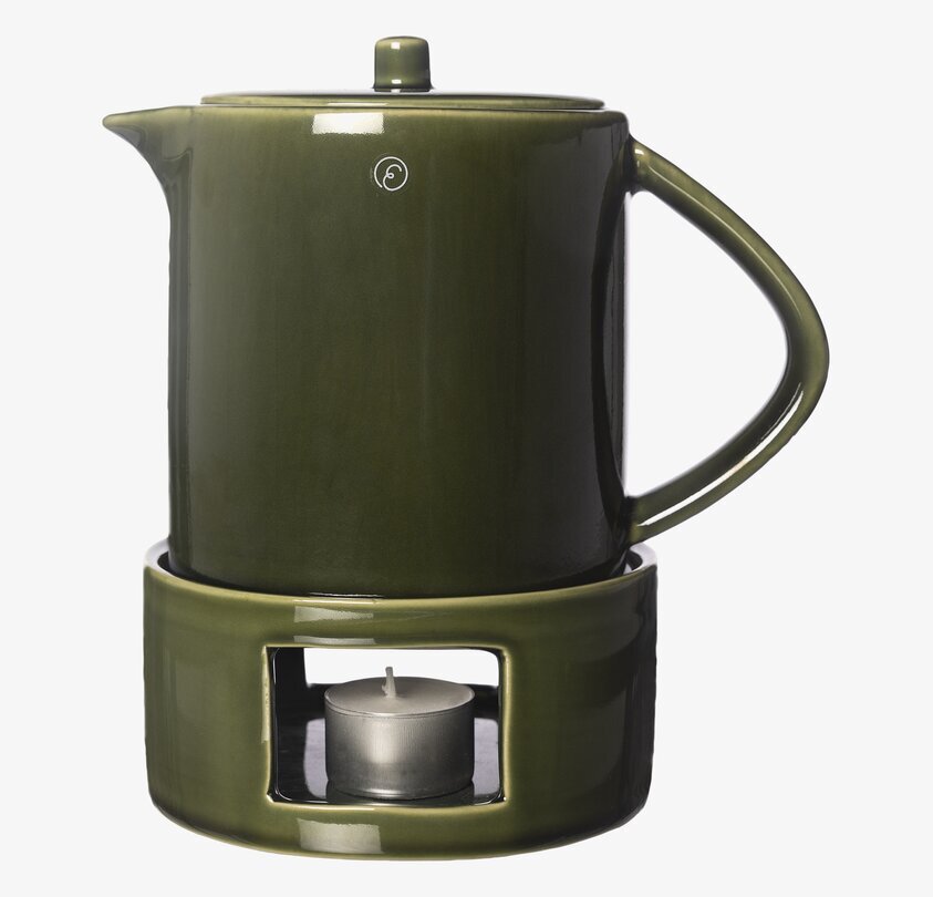 Glöggkanna Med Värmare Grön Ernst Kannor Tekannor (ej termos) Cooler tank med kran Glasburkar Vinboxar Glasflaskor