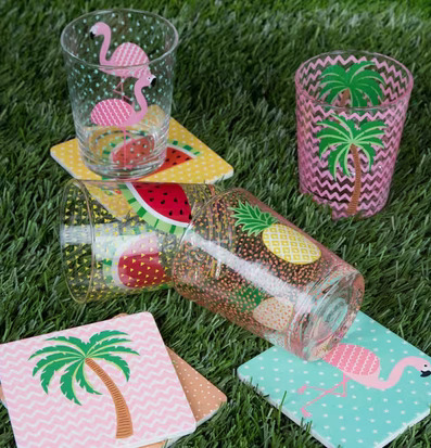 Tumblerglas Ananas från Sass & Belle med tropisk design