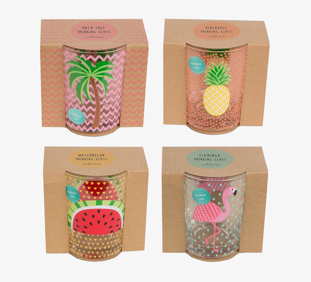 Tumblerglas Ananas från Sass & Belle med tropisk design