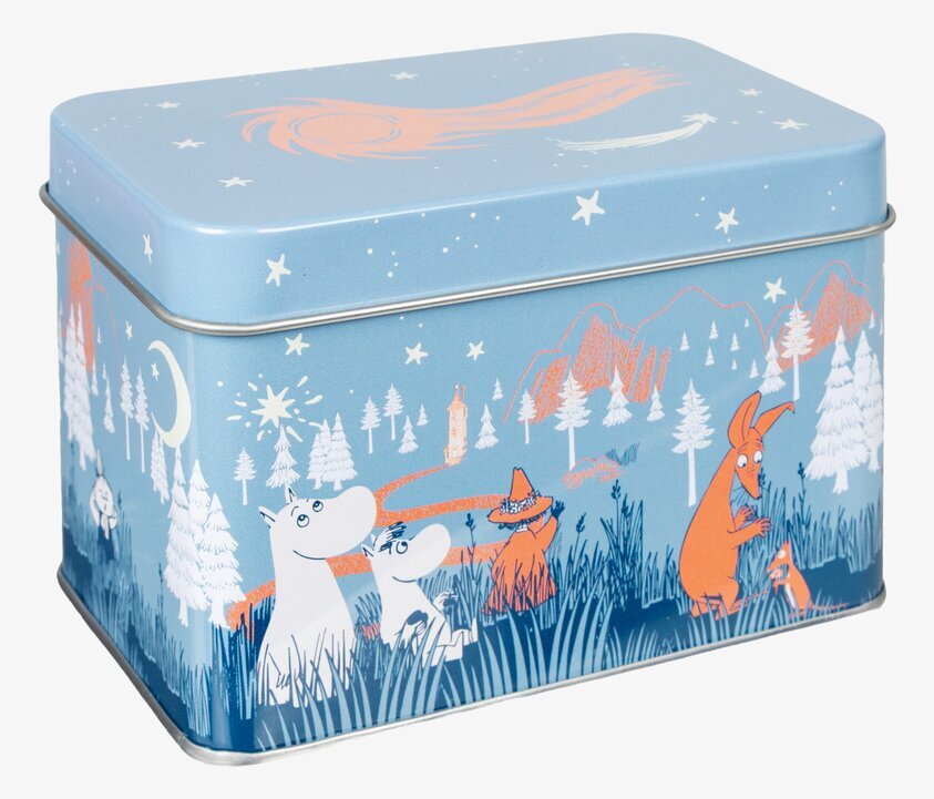Teburk Mumin Stjärnklart Blå Moomin by Martinex Plåtburkar Metallburkar