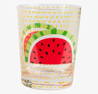 Tumblerglas Melon från Sass & Belle med färgstarkt melonmotiv