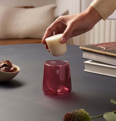 Bolsius CleanLight Doftljus med hållare - Cederträ & Vetiver Doftljus/doftpinnar