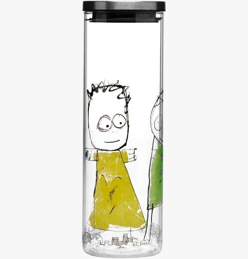 Glasburk Be Friends L från Poul Pava med konstnärlig design