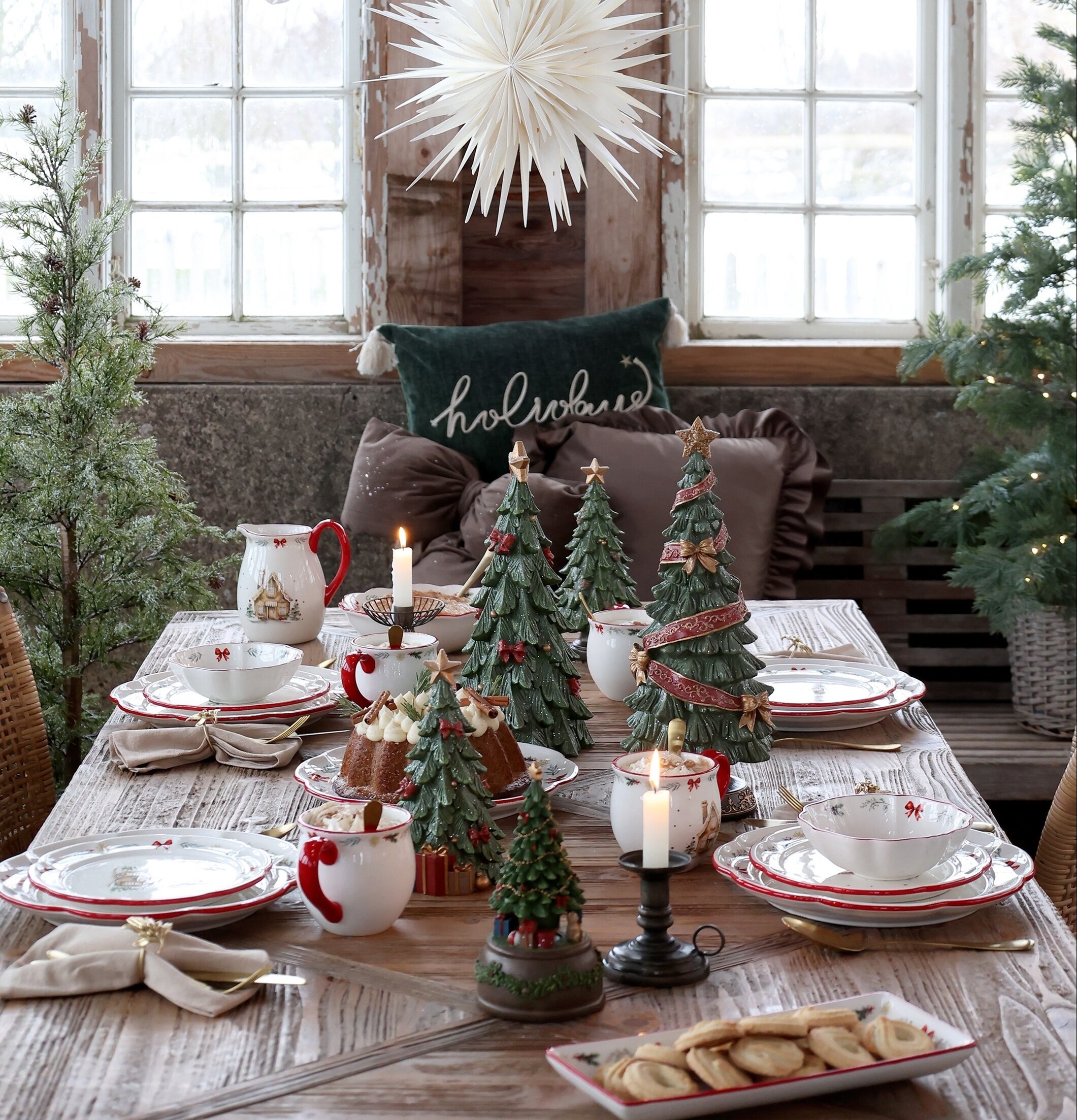 Skål Chalet de Noël Cherry Ø21 cm Chic Antique Skålar att äta ur tilltugg Såskannor/Vispskål servering