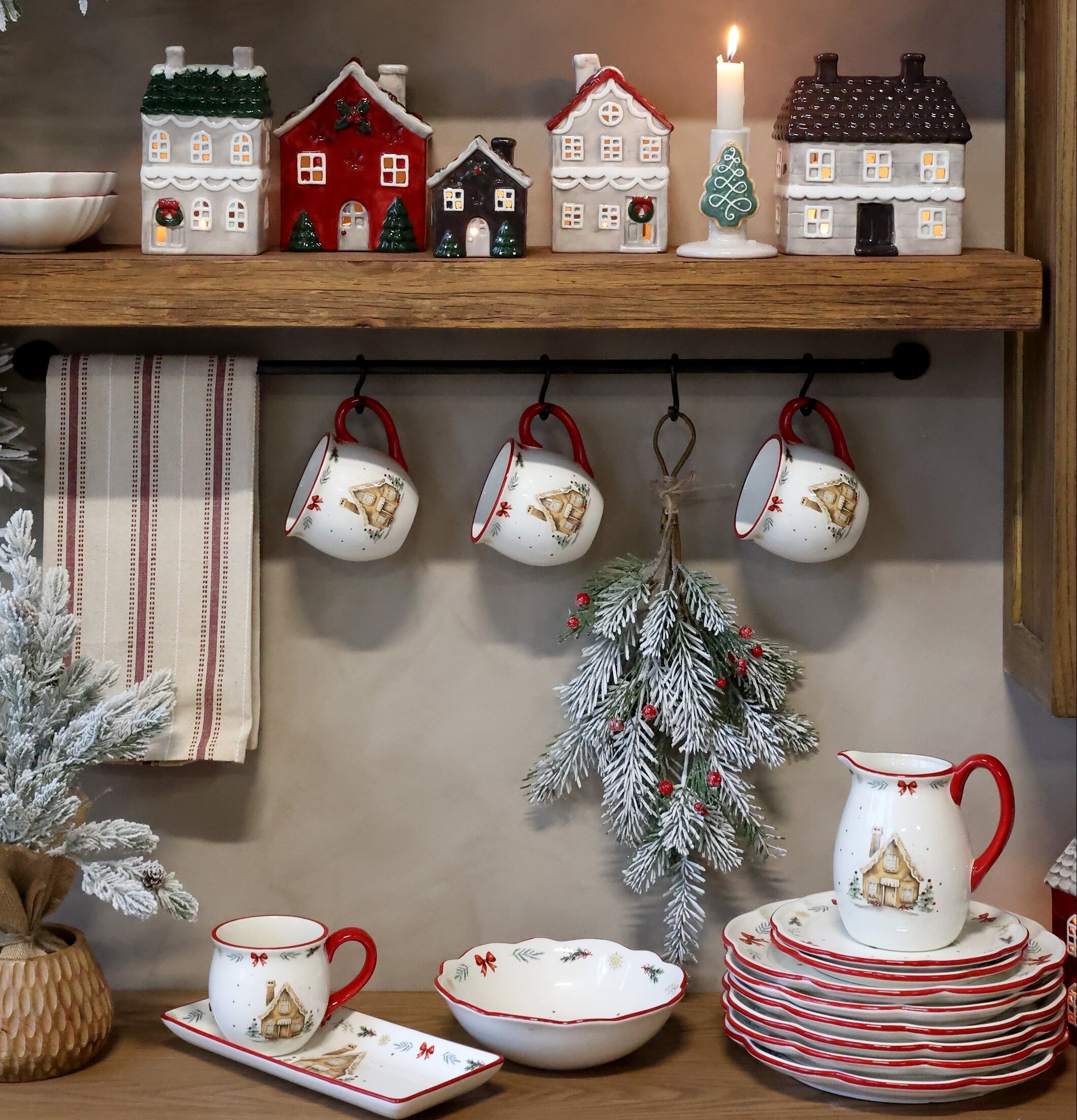 Skål Chalet de Noël Cherry Ø21 cm Chic Antique Skålar att äta ur tilltugg Såskannor/Vispskål servering