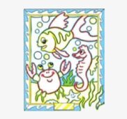 Måla efter nummer - Havsdjur från Reeves med glada havsdjur