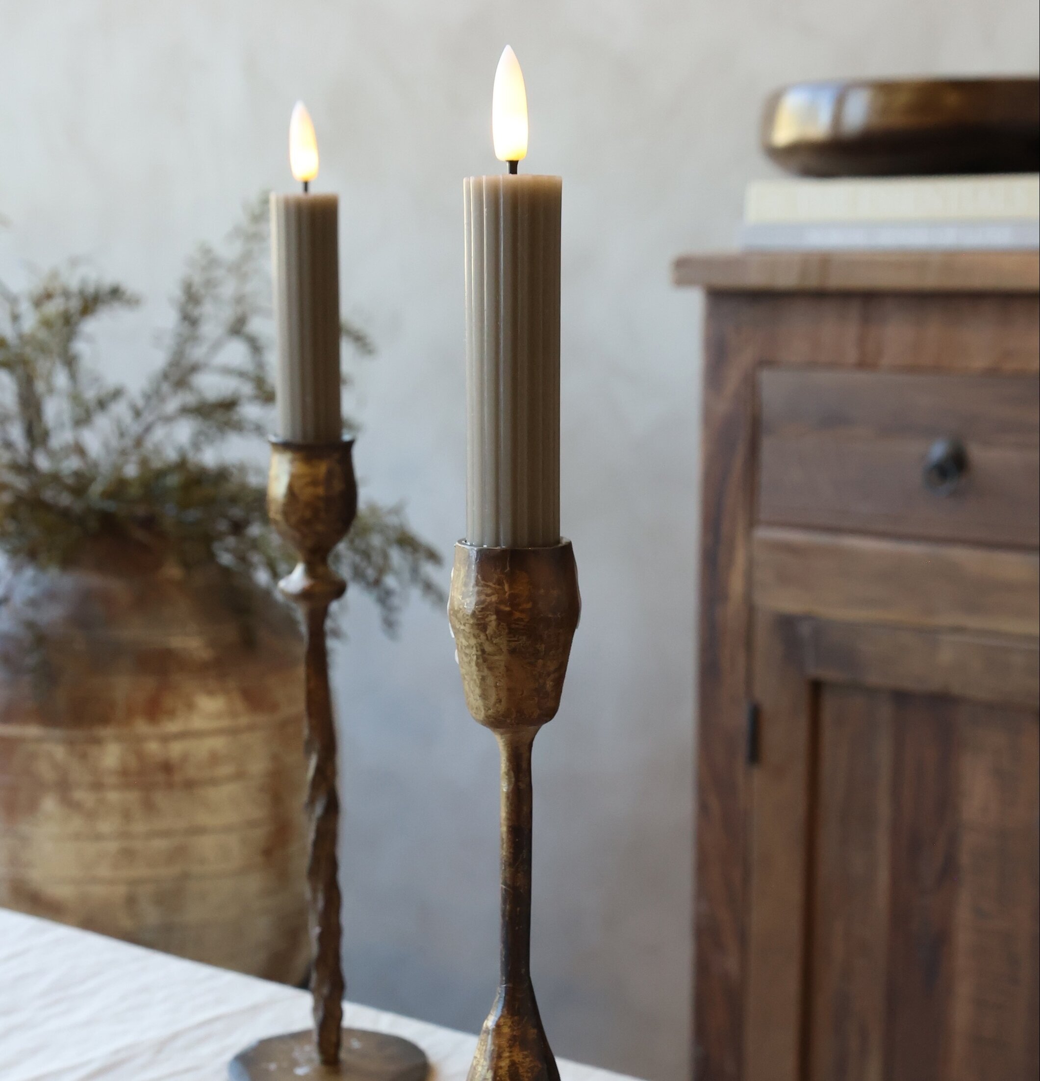 Kronljus LED Cenon Latte 2-pack 14 cm Chic Antique Stearinljus batteridrivna