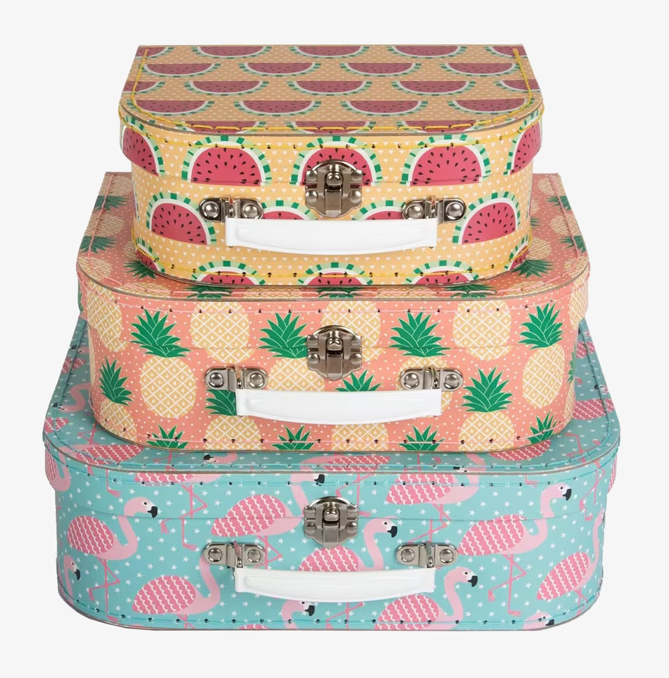 Tropical Summer 3-Pack Suitcase från Sass & Belle