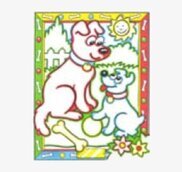 Måla efter nummer - Hundar från Reeves, två glada hundar