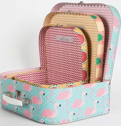 Tropical Summer 3-Pack Suitcase från Sass & Belle, färgglada