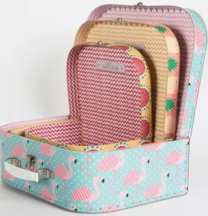 Tropical Summer 3-Pack Suitcase från Sass & Belle, färgglada