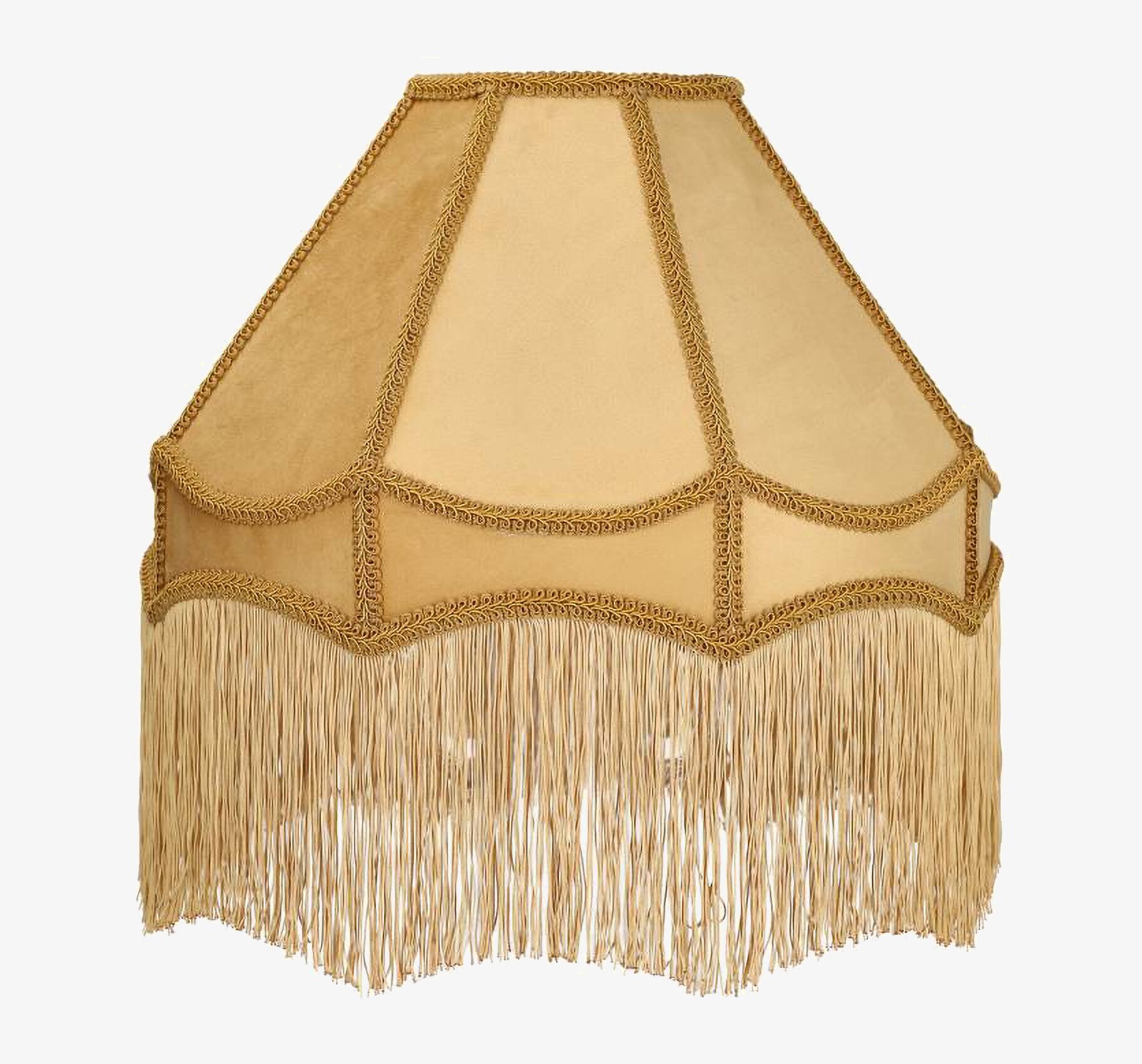 Lampskärm Frans Sammet Guld Ø40 A Lot Decoration Lampskärmar