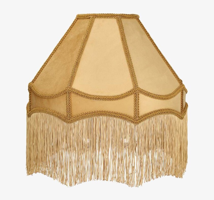 Lampskärm Frans Sammet Guld Ø40 A Lot Decoration Lampskärmar