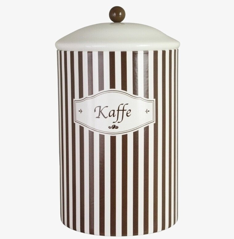 Plåtburk Viggo Kaffe Brun/Vit Strömshaga Plåtburkar Metallburkar