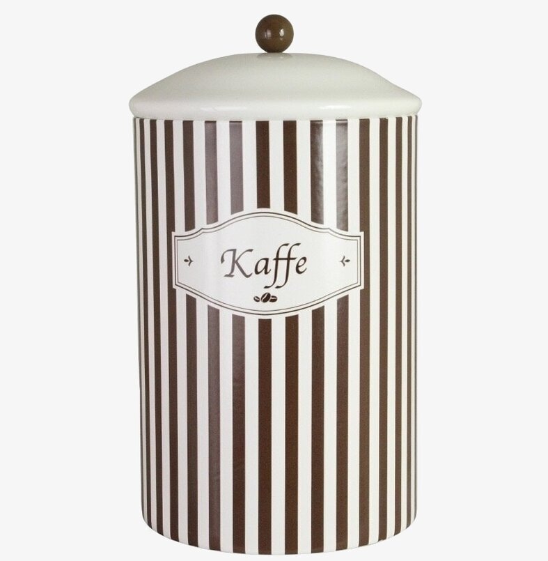 Plåtburk Viggo Kaffe Brun/Vit Strömshaga Plåtburkar Metallburkar