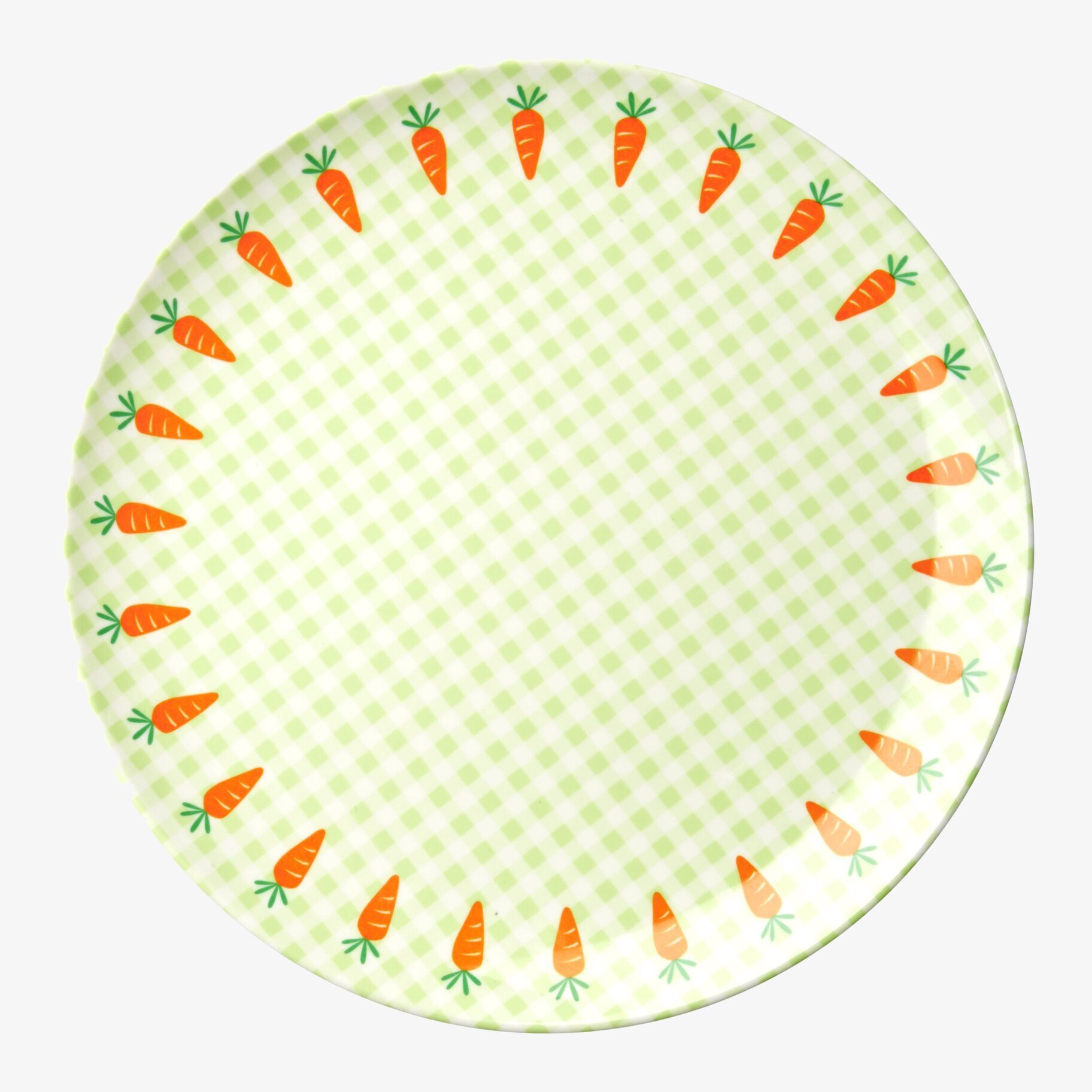 Tallrik Gingham & Carrot från Rice med lekfullt rutmönster