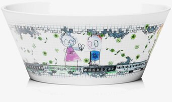 Skål Citylife från Poul Pava med konstnärliga teckningar