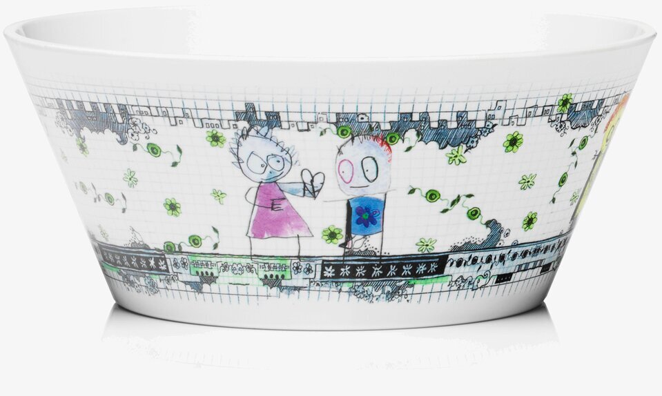 Skål Citylife från Poul Pava med konstnärliga teckningar