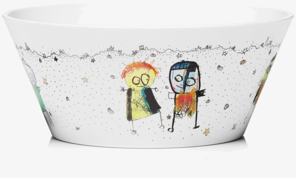 Skål Beach från Poul Pava med lekfulla, färgrika figurer