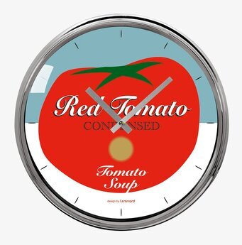 Väggklocka Red tomato från Derriére la porte med tomatmotiv