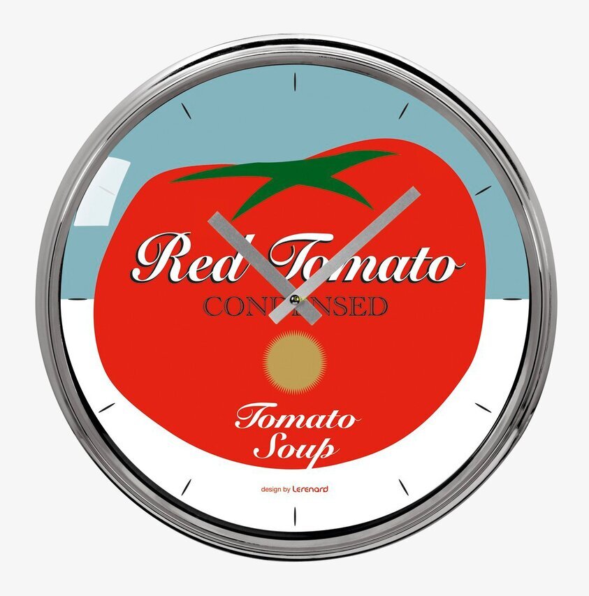 Väggklocka Red tomato från Derriére la porte med tomatmotiv