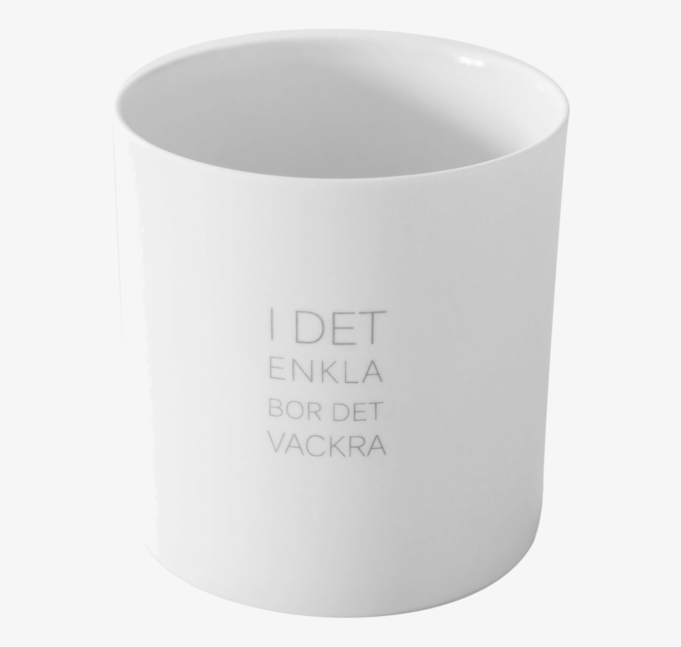 Ljuslykta I Det Enkla från Ernst i vit keramik, minimalistisk