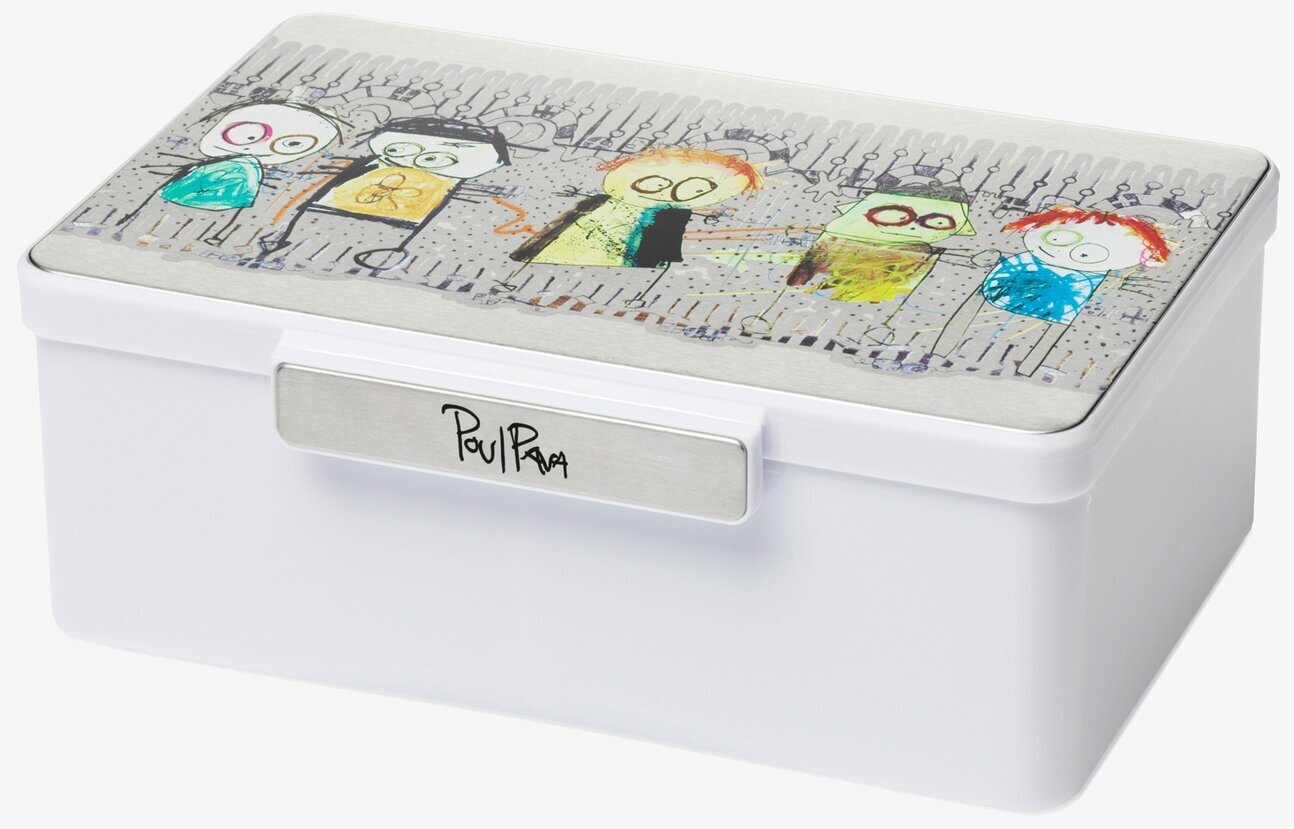 Lunchbox Beach/Party från Poul Pava med färgglada figurer