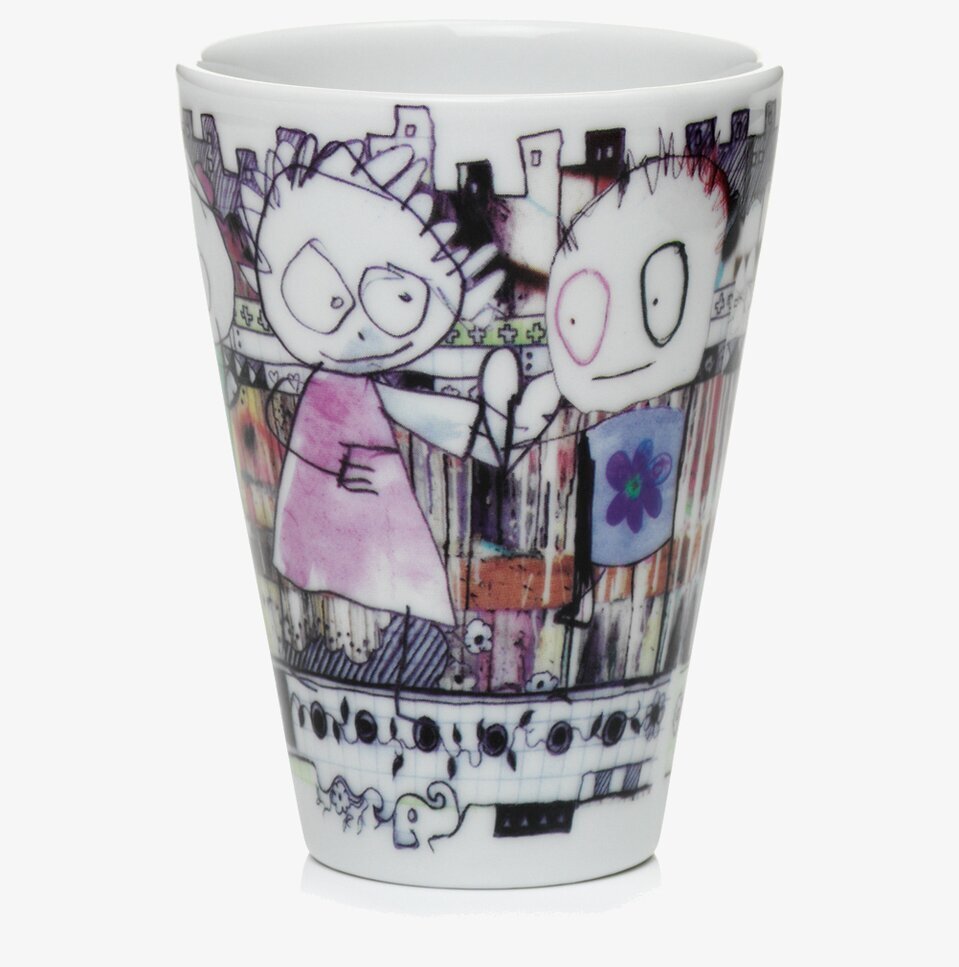 Espressomugg City 2-pack från Poul Pava med färgglatt mönster