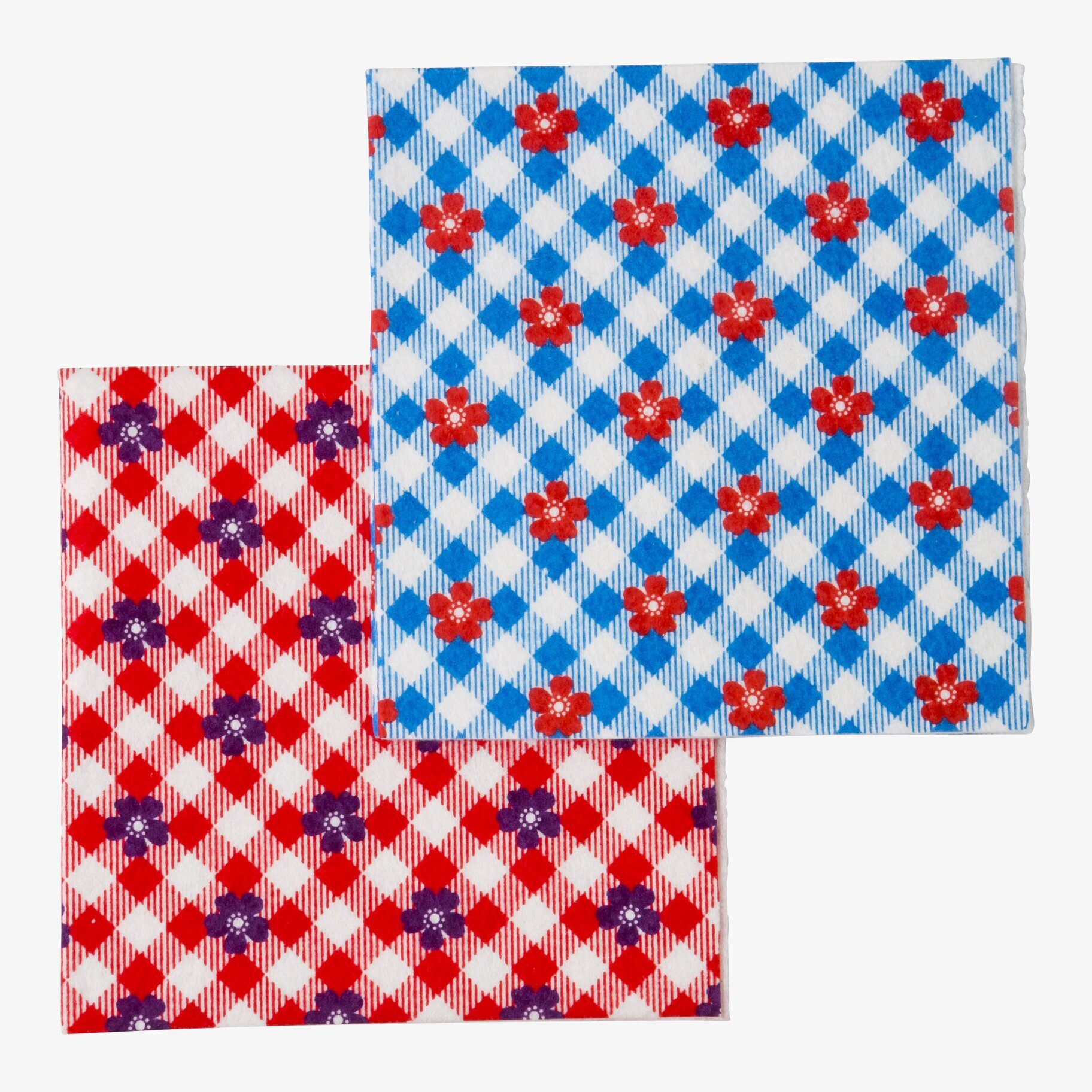 Disktrasor Blå/Fuchsia från Rice med livfullt blommönster